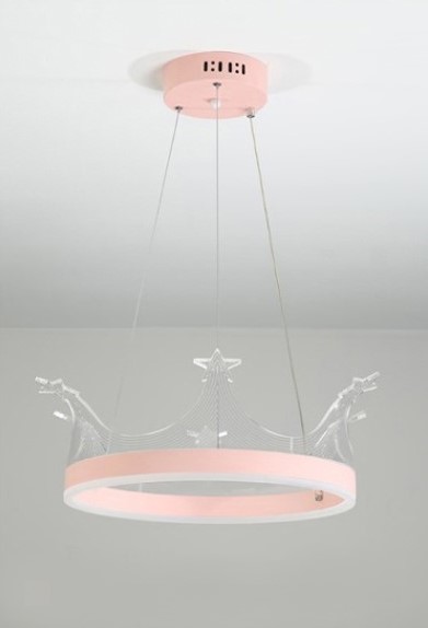 Krone Pax Hängelampe,  pink, ⌀50cm Krone Pax Hängelampe,  pink, ⌀50cm